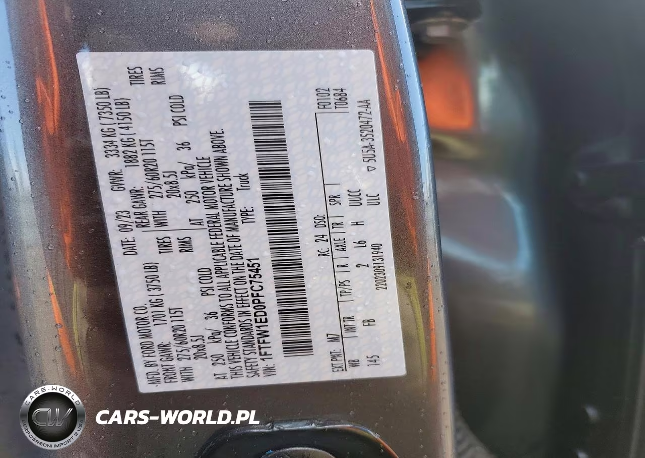 2023 Ford F150 Supercrew VIN:1FTFW1ED0PFC75451 - 13