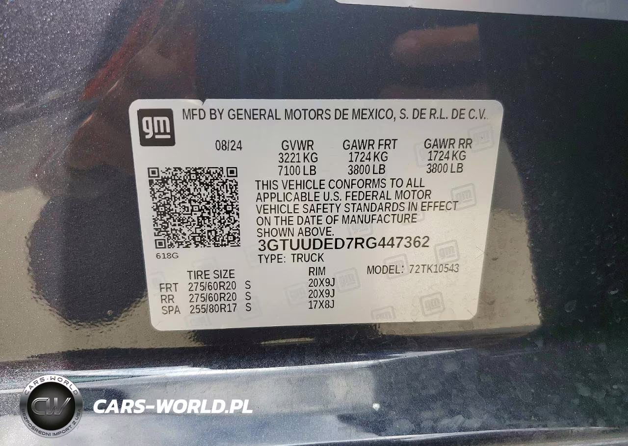 2024 GMC Sierra K1500 Slt VIN:3GTUUDED7RG447362 - 12