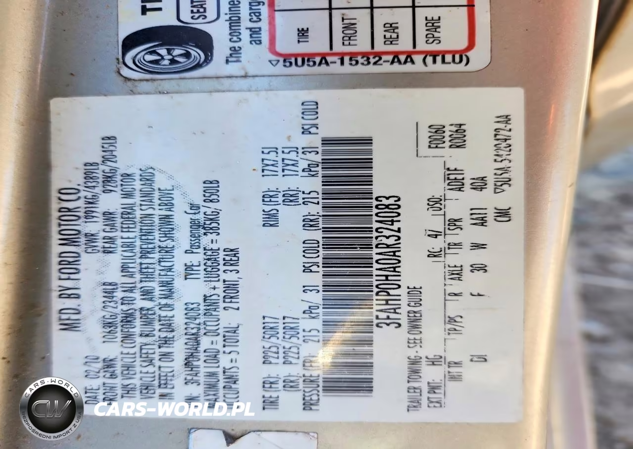 2010 Ford Fusion Se VIN:3FAHP0HA0AR324083 - 12