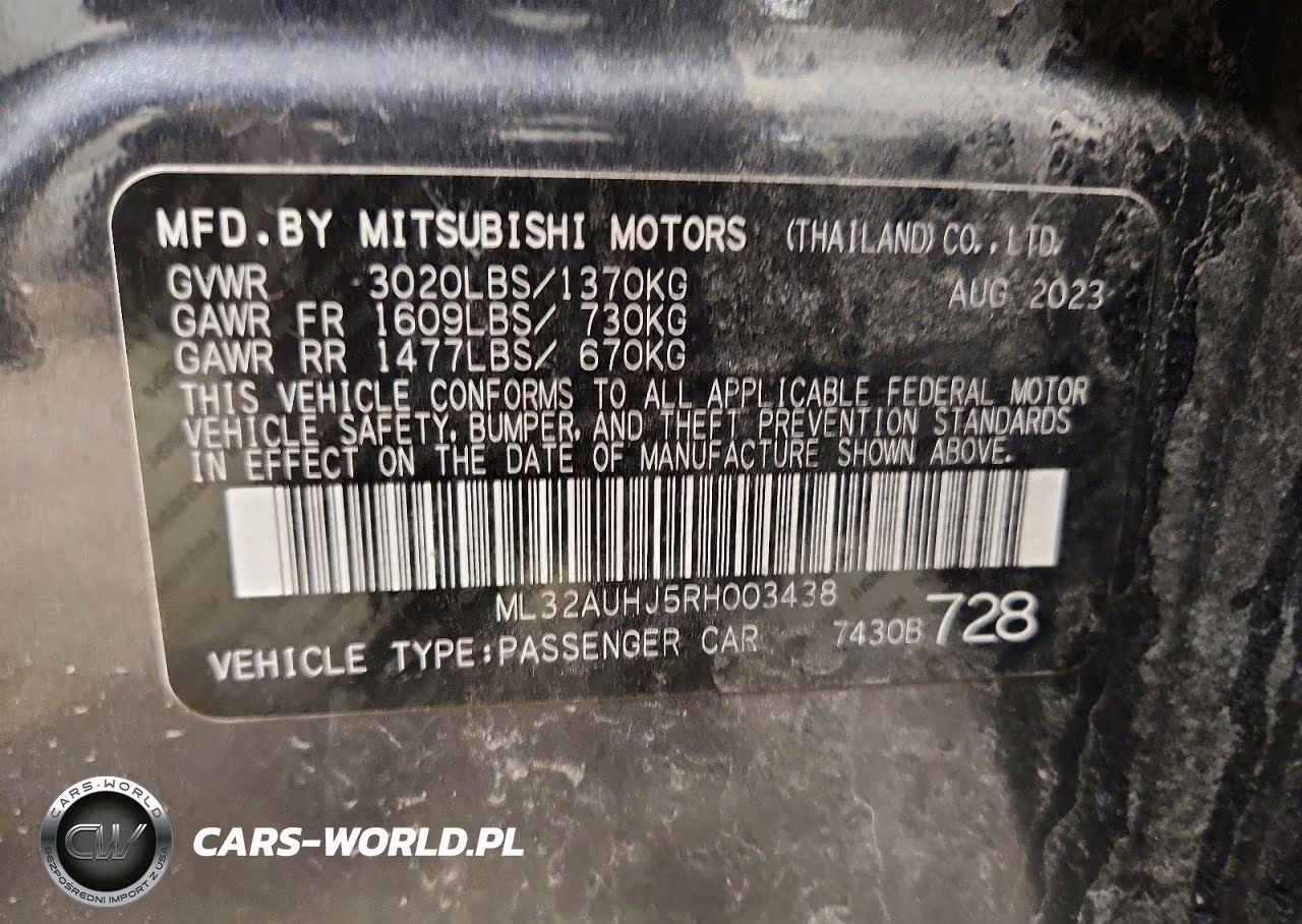 2024 Mitsubishi Mirage Es VIN:ML32AUHJ5RH003438 - 12