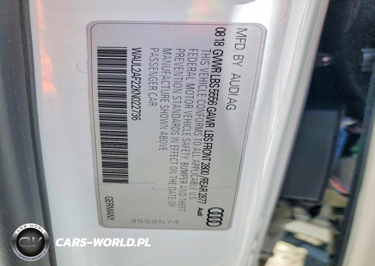2019 Audi A6 Premium Plus VIN:WAUL2AF22KN022736 - 12