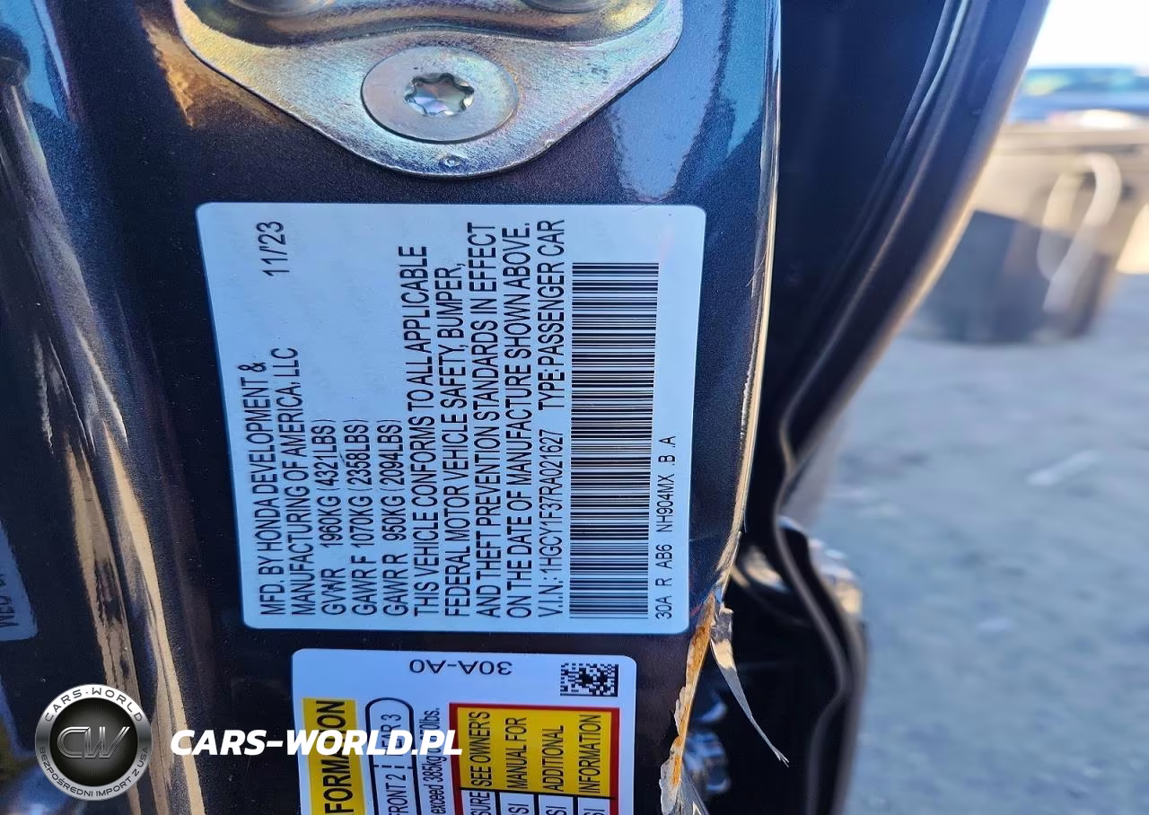 2024 Honda Accord Ex VIN:1HGCY1F37RA021627 - 12