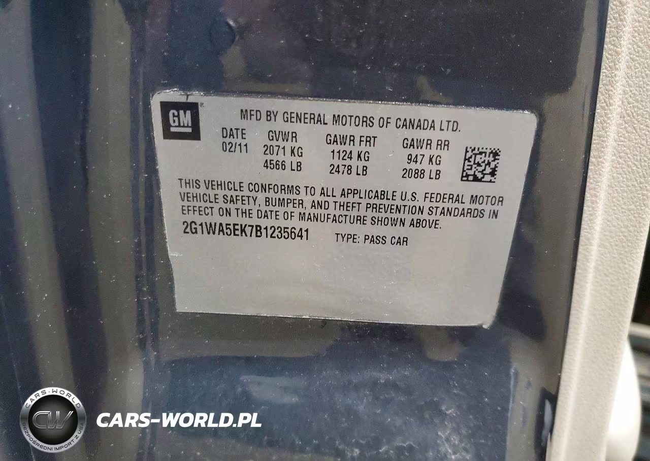 2011 Chevrolet Impala Ls VIN:2G1WA5EK7B1235641 - 12