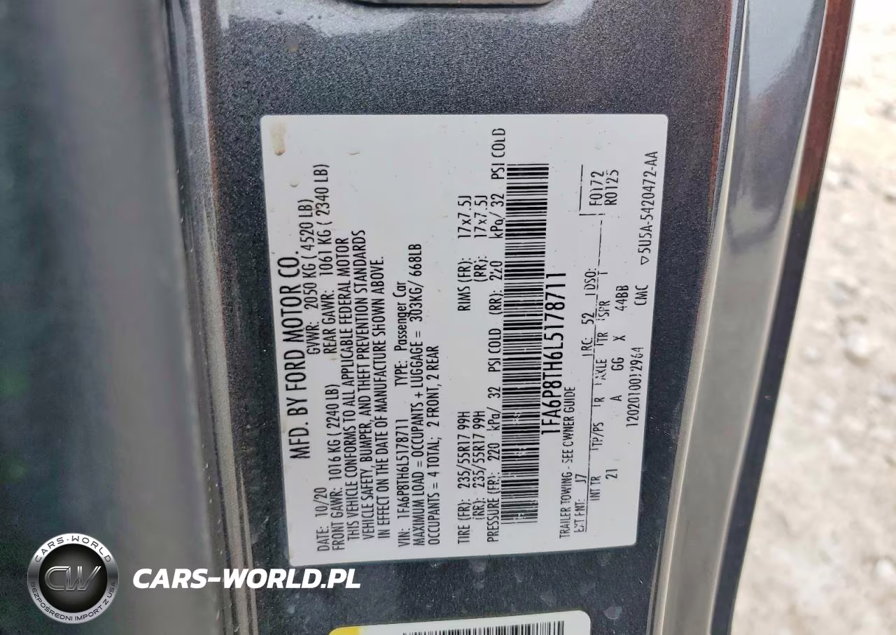 2020 Ford Mustang VIN:1FA6P8TH6L5178711 - 13