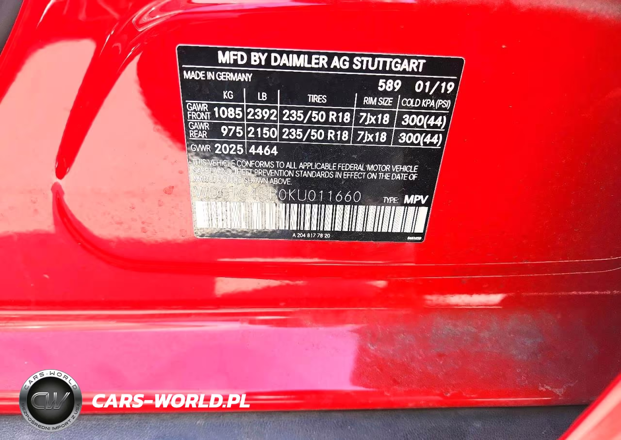 2019 Mercedes-Benz Gla 250 4Matic VIN:WDCTG4GB0KU011660 - 14