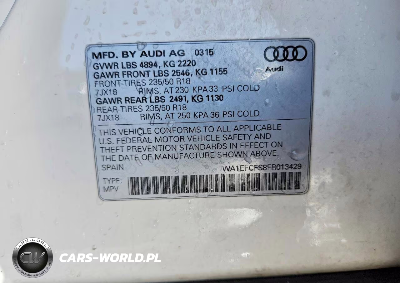 2015 Audi Q3 Premium Plus VIN:WA1EFCFS8FR013429 - 13