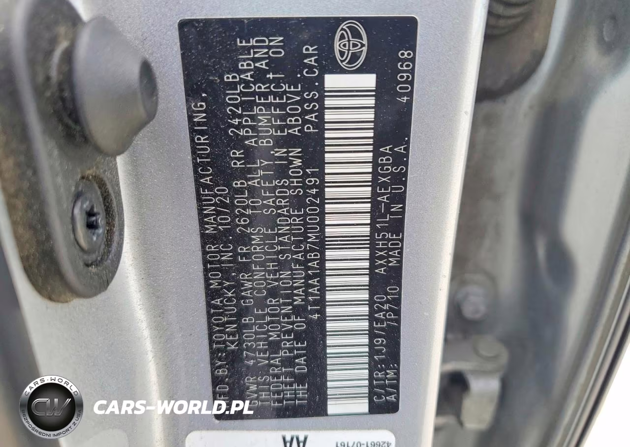 2021 Toyota Avalon Hybrid Xle VIN:4T1AA1AB7MU002491 - 12