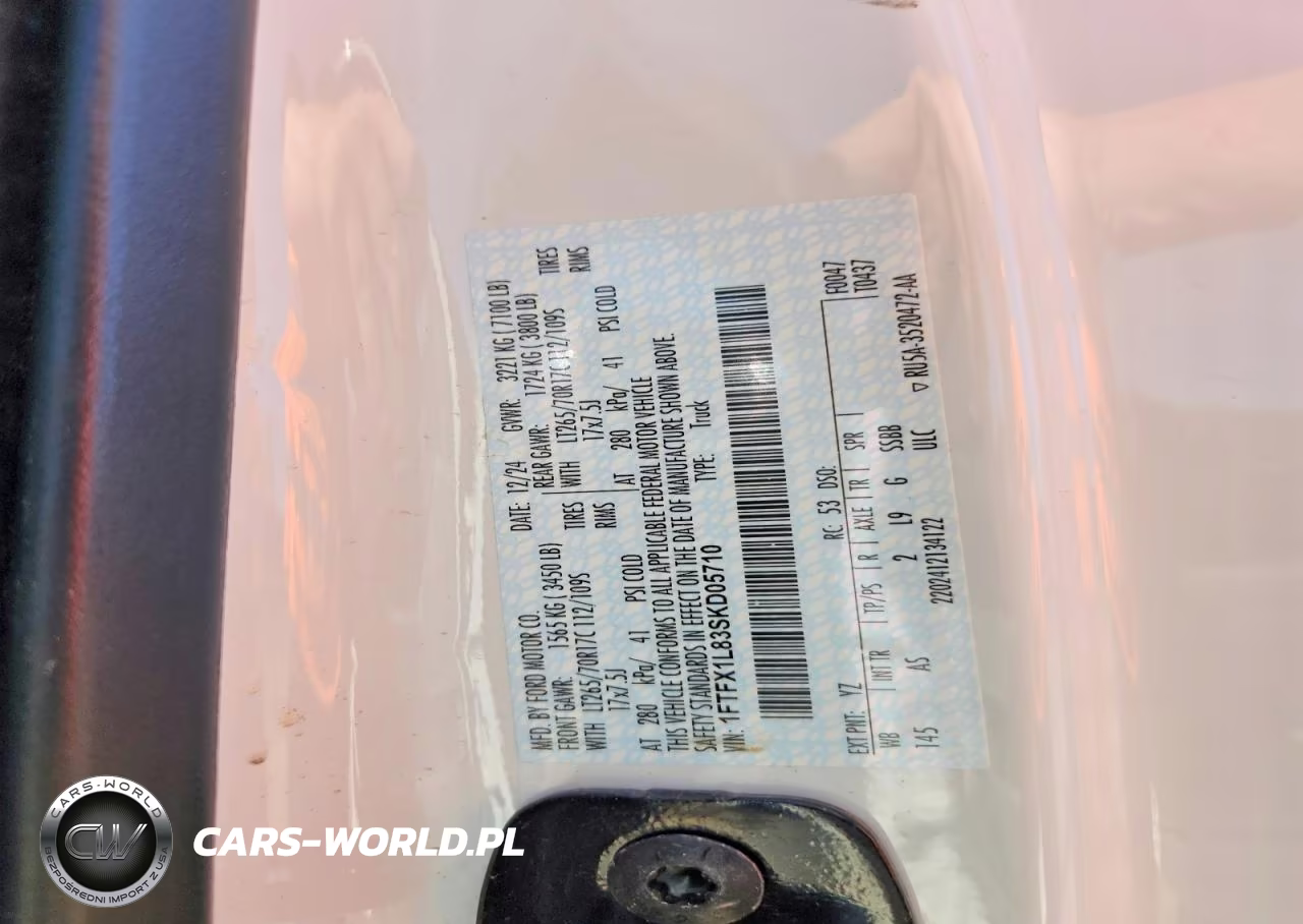 2025 Ford F150 Xl VIN:1FTFX1L83SKD05710 - 12