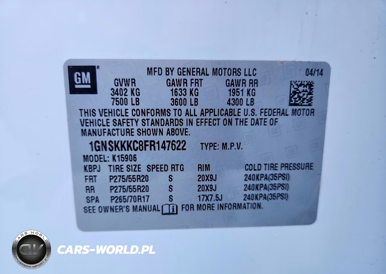 2015 Chevrolet Suburban K1500 Ltz VIN:1GNSKKKC8FR147622 - 13