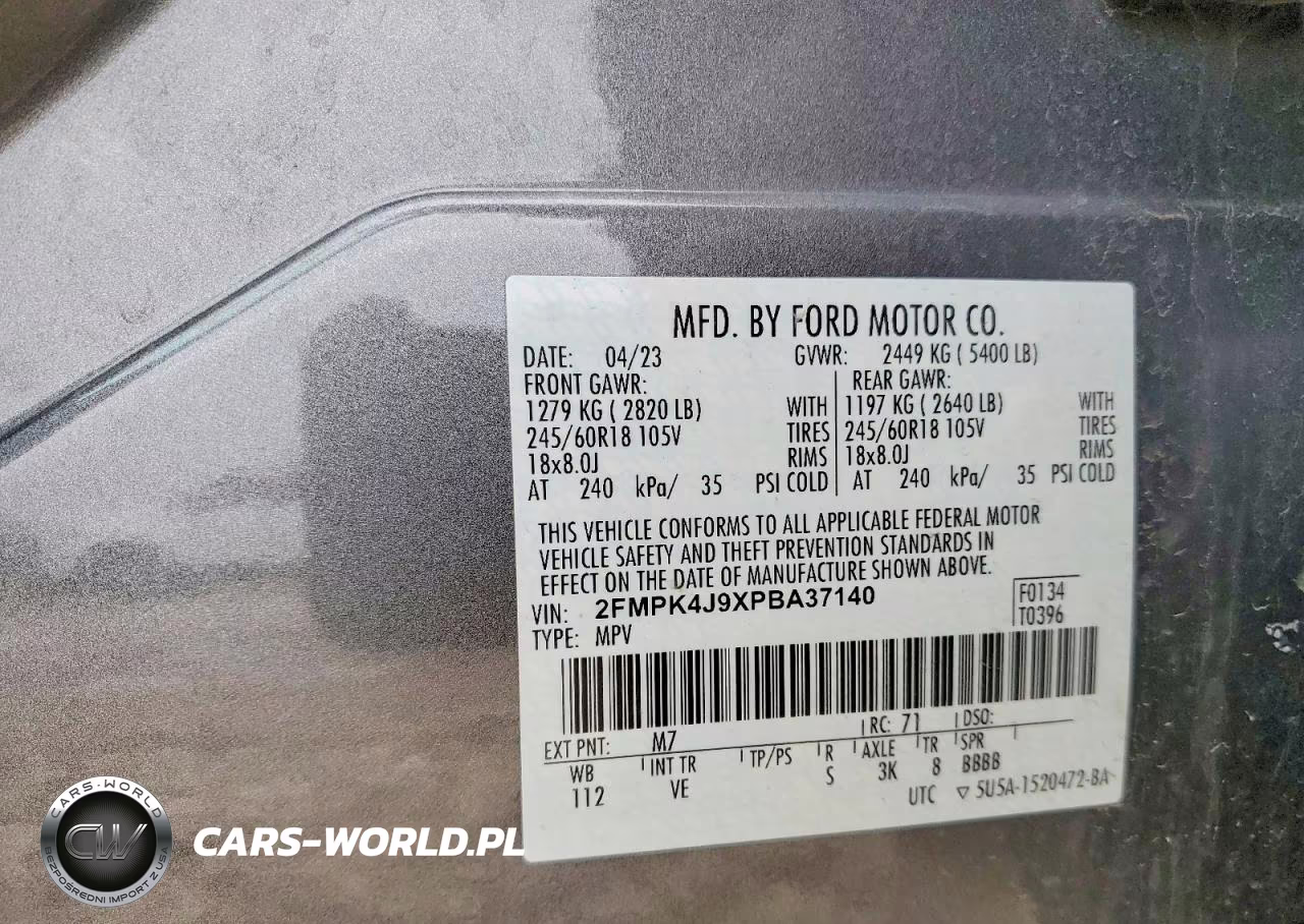 2023 Ford Edge Sel VIN:2FMPK4J9XPBA37140 - 13