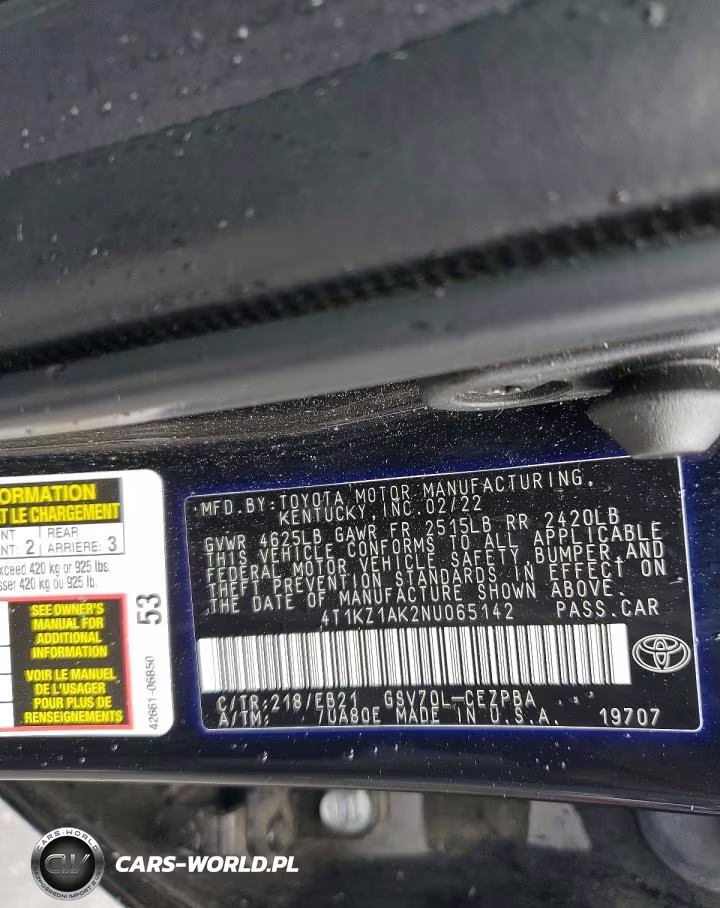 2022 Toyota Camry Trd VIN:4T1KZ1AK2NU065142 - 12