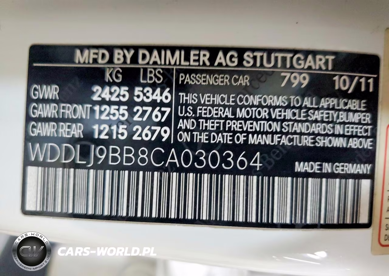 2012 Mercedes-Benz Cls 550 4Matic VIN:WDDLJ9BB8CA030364 - 13