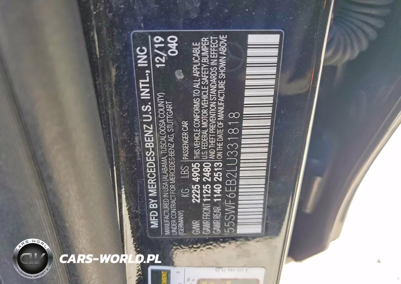 2020 Mercedes-Benz C 43 Amg VIN:55SWF6EB2LU331818 - 12