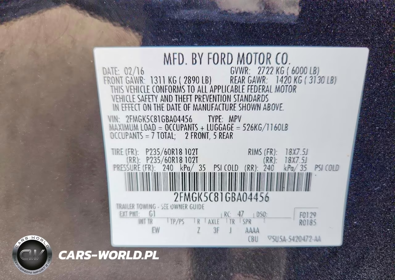 2016 Ford Flex Sel VIN:2FMGK5C81GBA04456 - 14