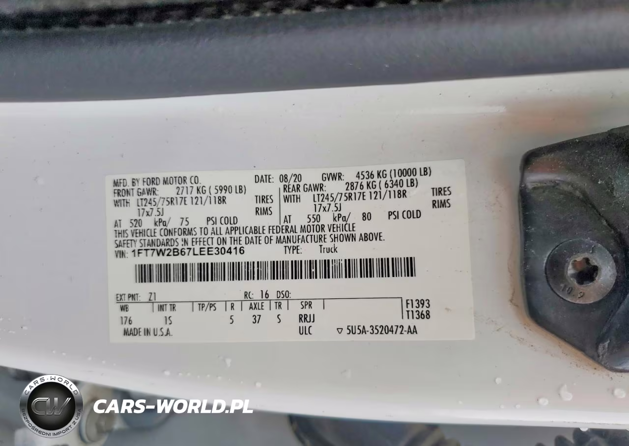 2020 Ford F250 Super Duty VIN:1FT7W2B67LEE30416 - 13