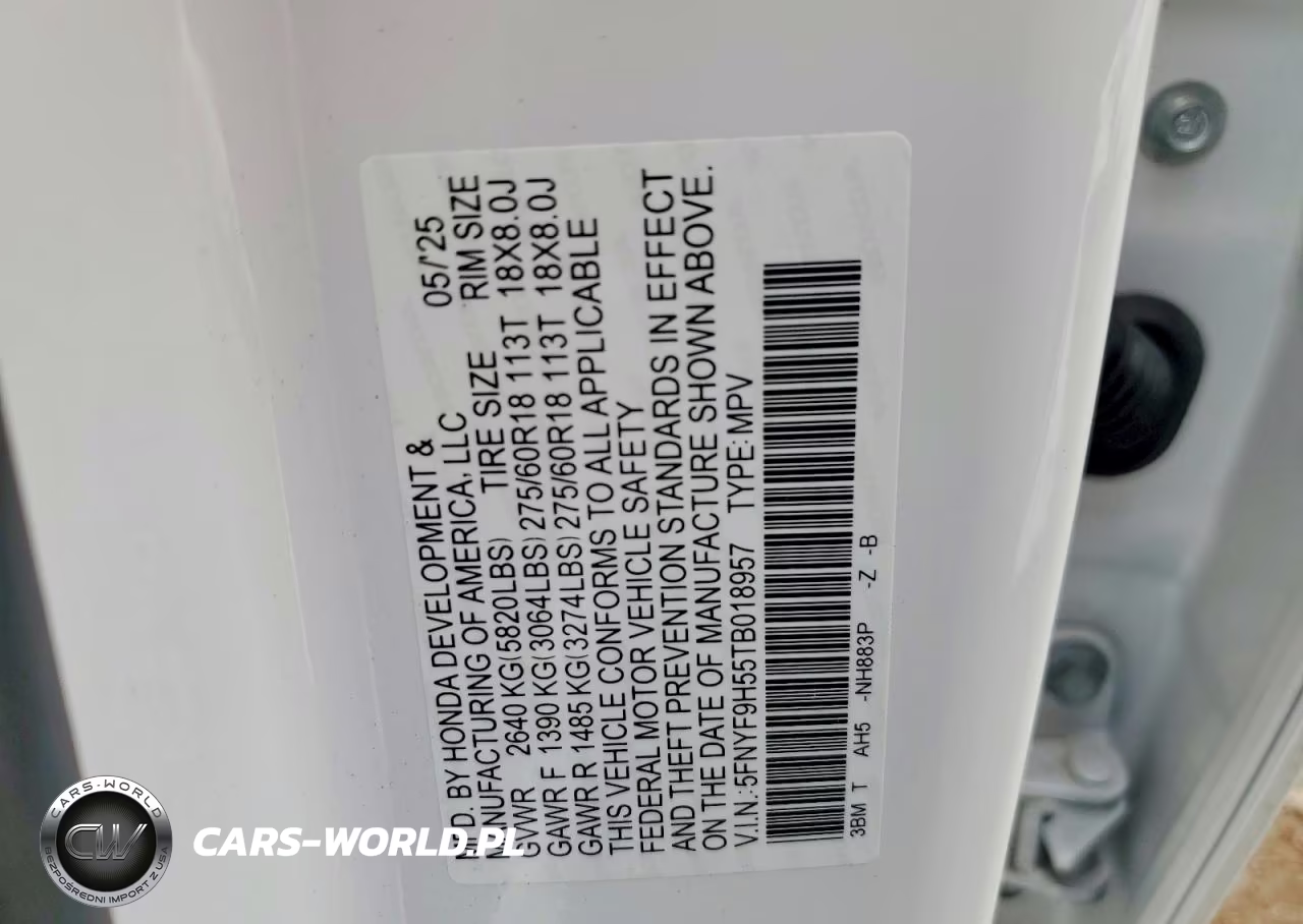 2026 Honda Passport Trail Sport VIN:5FNYF9H55TB018957 - 14