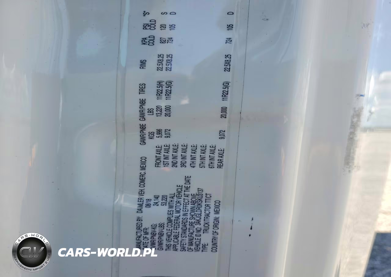 2019 Freightliner Cascadia 125 Semi Truck VIN:3AKJGLDR0KSKU3137 - 10