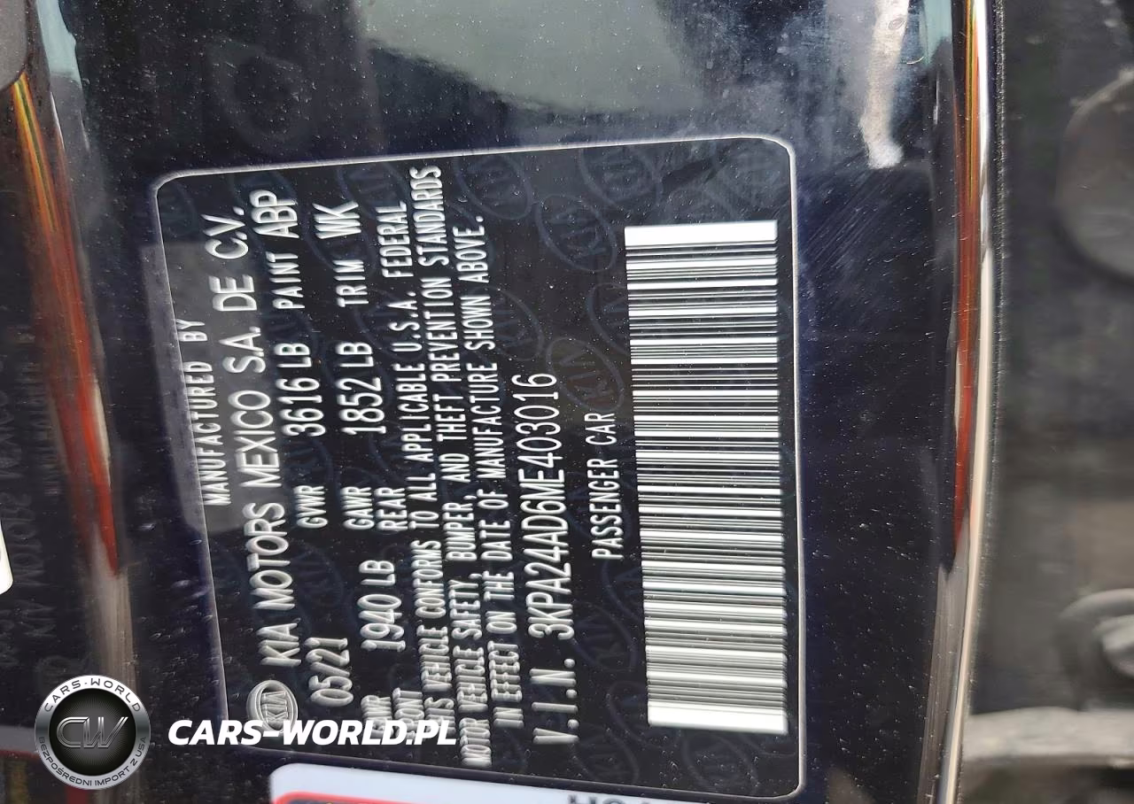 2021 Kia Rio Lx VIN:3KPA24AD6ME403016 - 13
