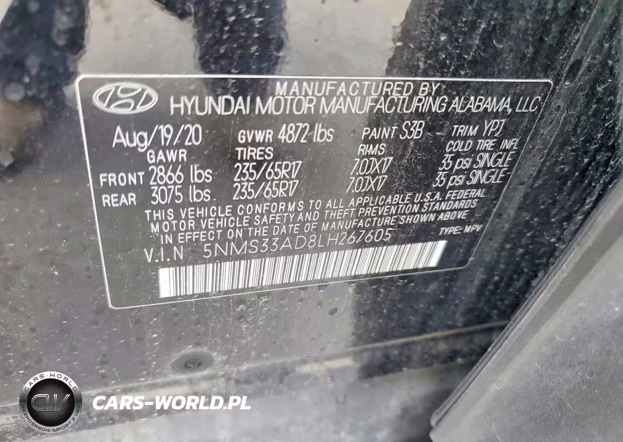 2020 Hyundai Santa Fe Sel VIN:5NMS33AD8LH267605 - 12