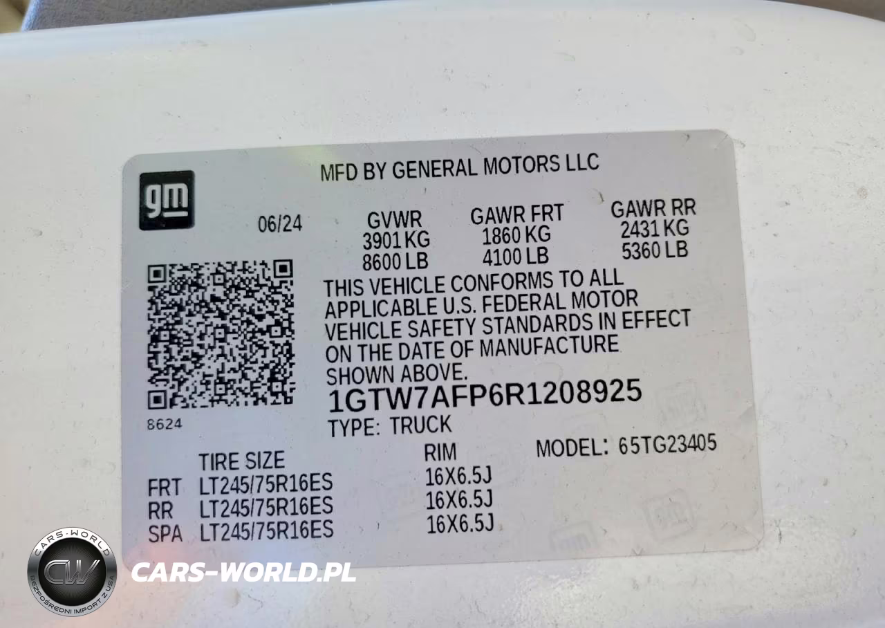 2024 GMC Savana G2500 Utility - Service Van VIN:1GTW7AFP6R1208925 - 13