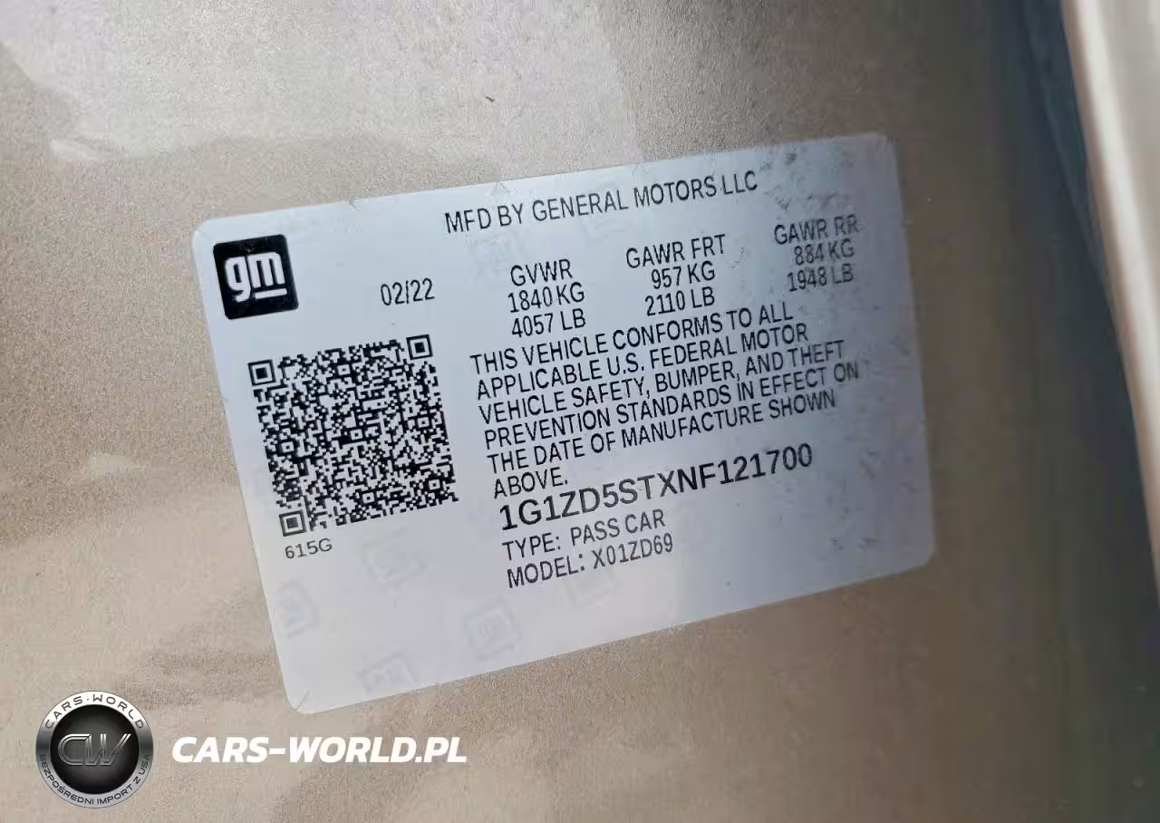 2022 Chevrolet Malibu VIN:1G1ZD5STXNF121700 - 13