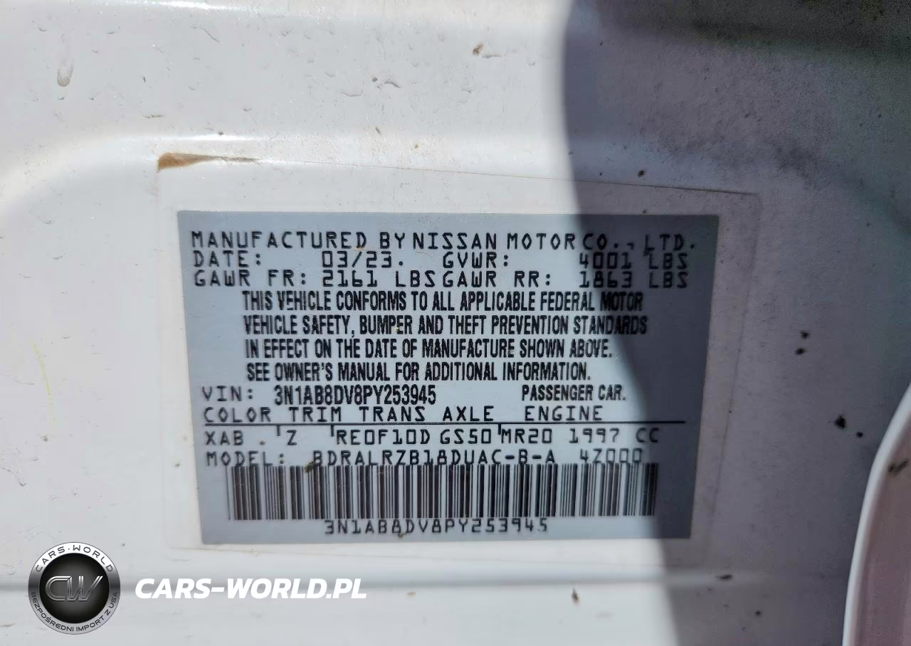 2023 Nissan Sentra Sr VIN:3N1AB8DV8PY253945 - 13