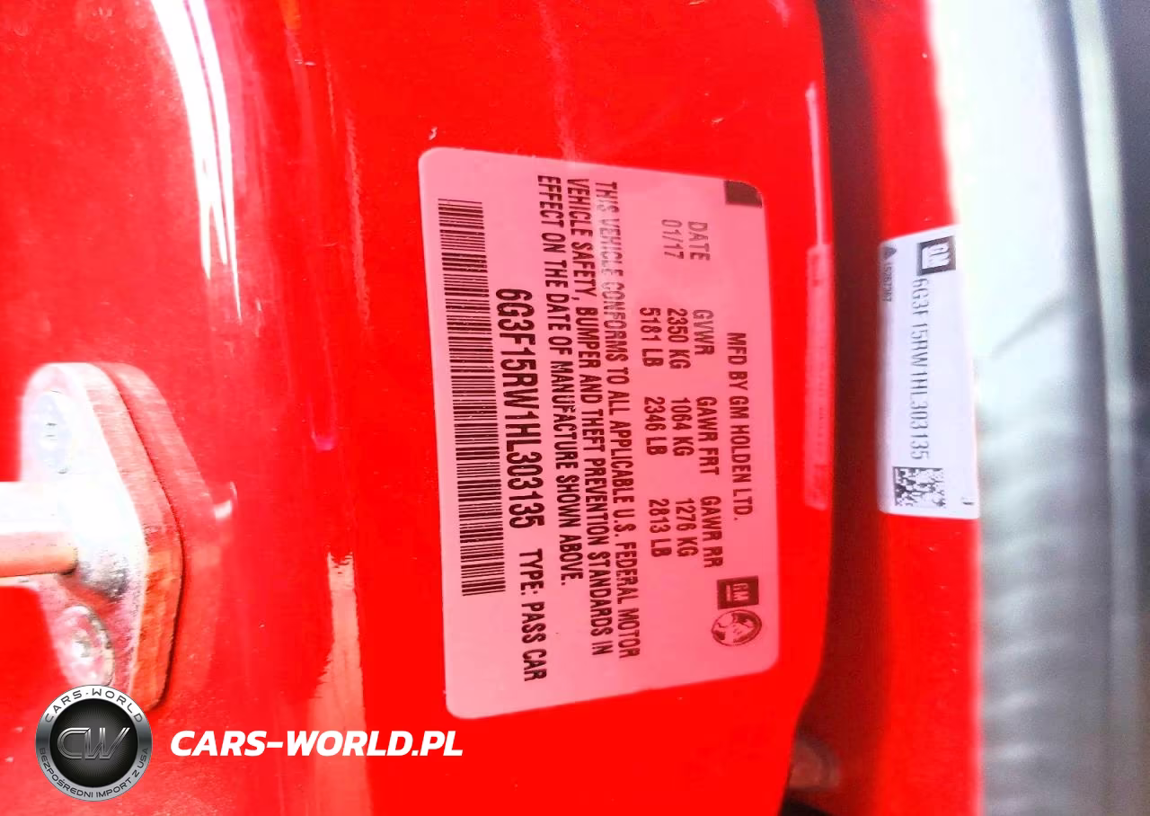 2017 Chevrolet Ss VIN:6G3F15RW1HL303135 - 13
