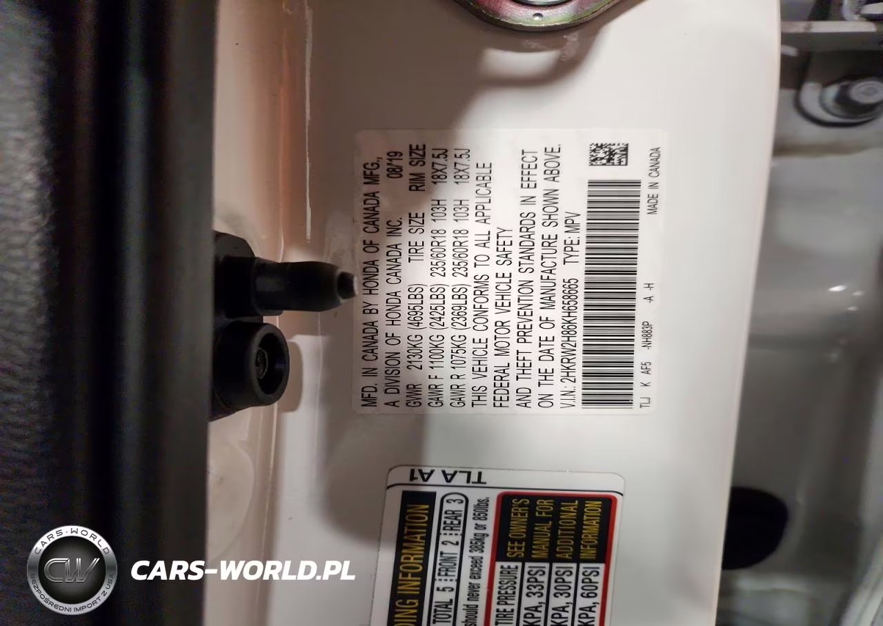 2019 Honda Cr-V Exl VIN:2HKRW2H86KH658665 - 13