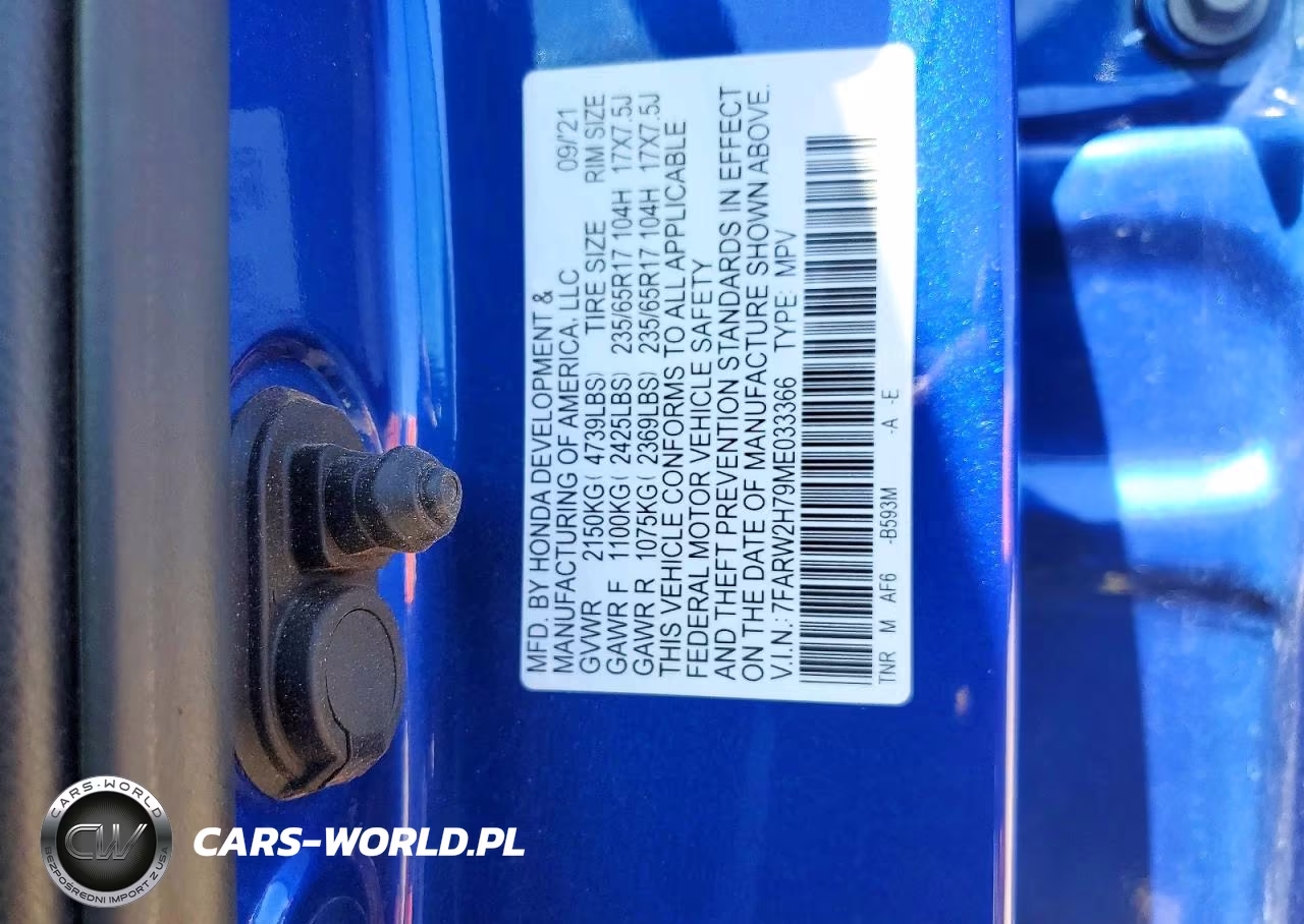 2021 Honda Cr-V Se VIN:7FARW2H79ME033366 - 14