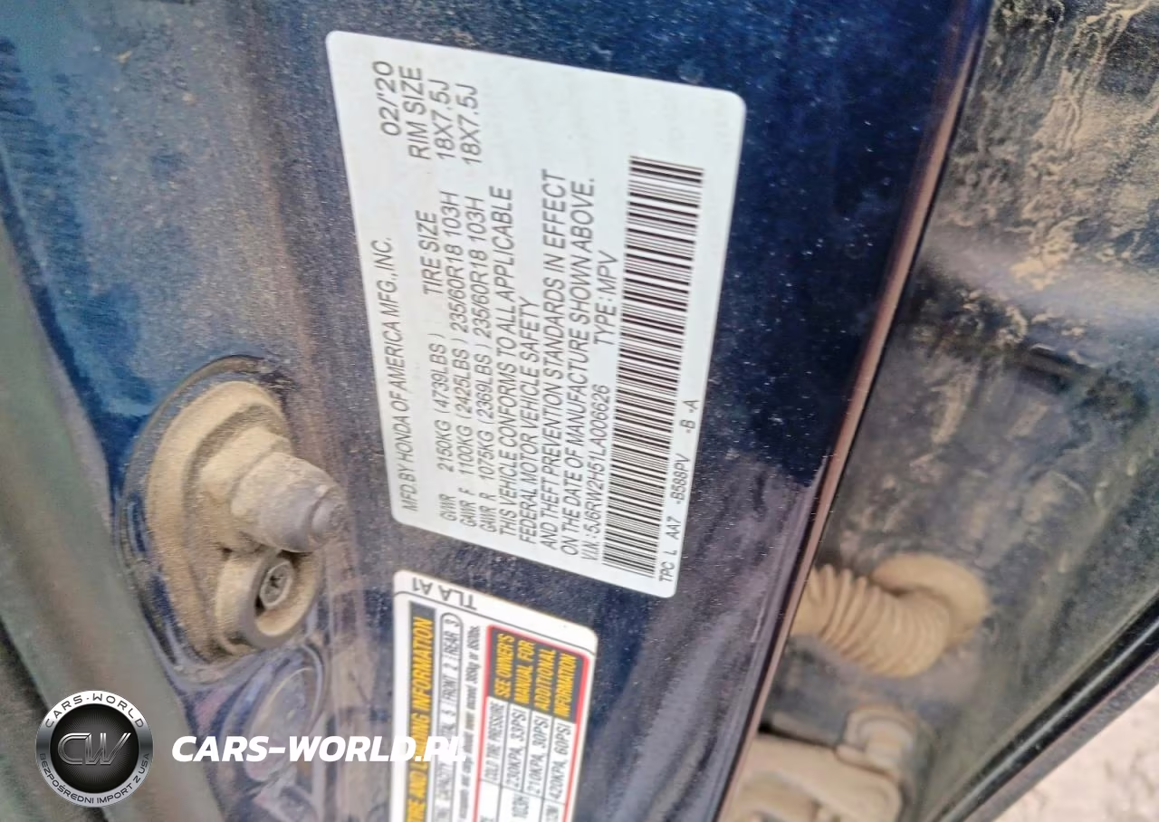 2020 Honda Cr-V Ex VIN:5J6RW2H51LA006626 - 12