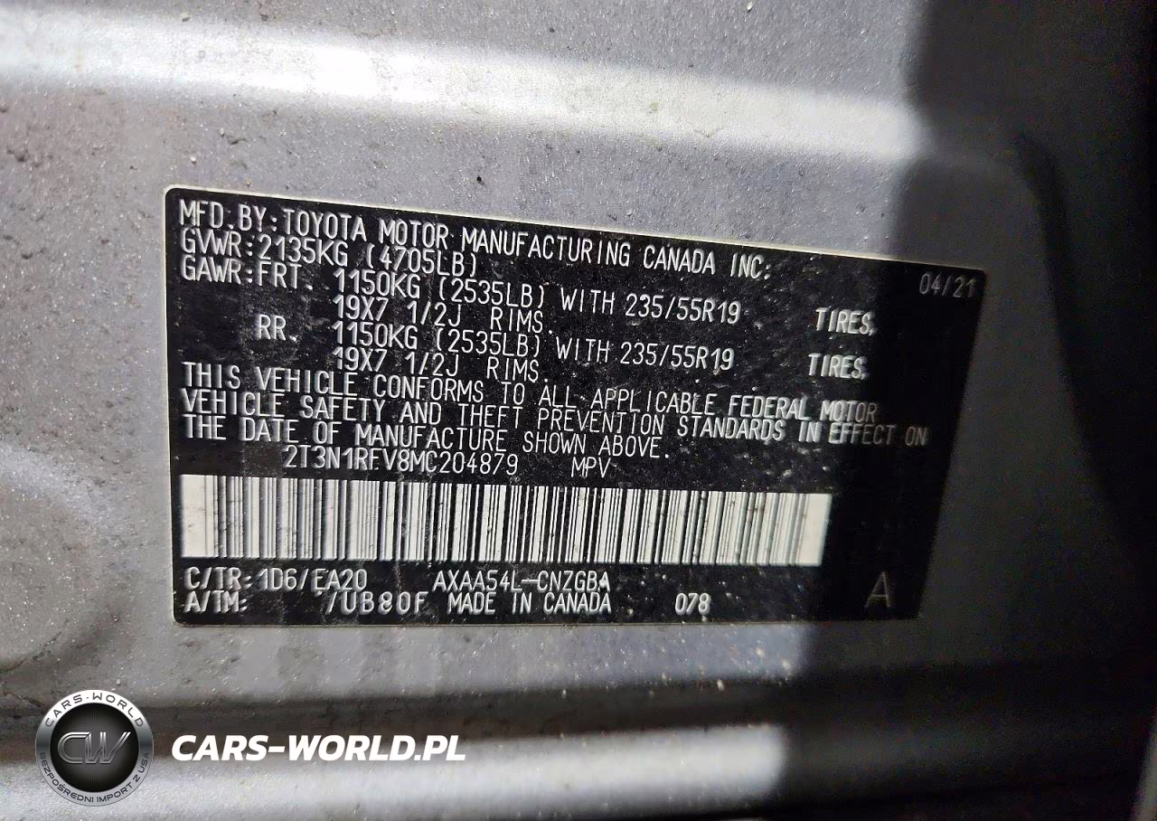 2021 Toyota Rav4 Limited VIN:2T3N1RFV8MC204879 - 13