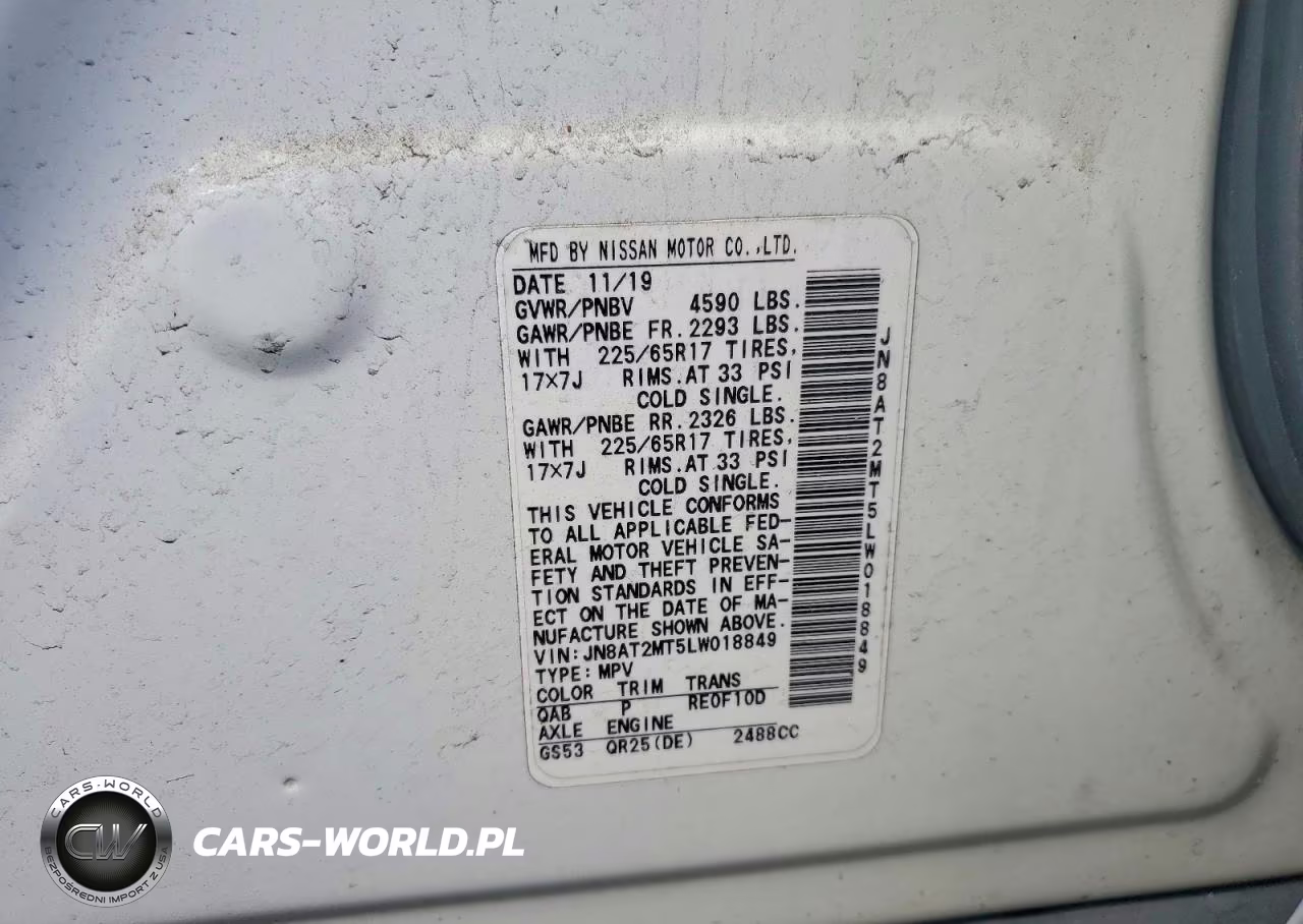 2020 Nissan Rogue Sv VIN:JN8AT2MT5LW018849 - 13