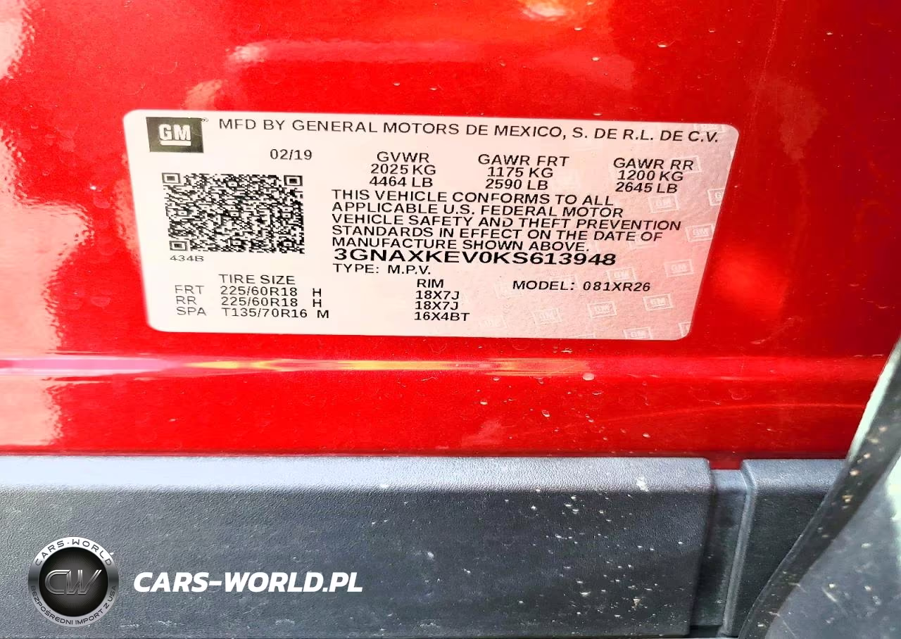 2019 Chevrolet Equinox Lt VIN:3GNAXKEV0KS613948 - 13