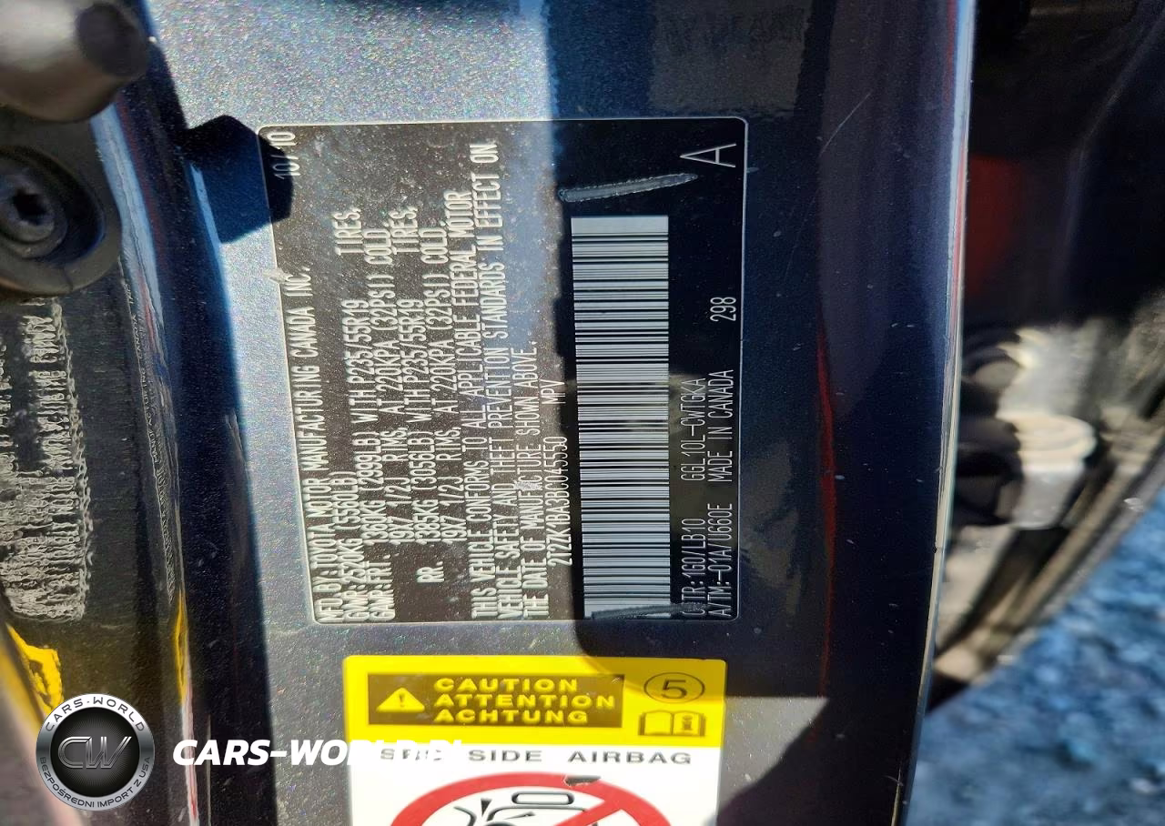 2011 Lexus Rx 350 Base VIN:2T2ZK1BA3BC045550 - 13