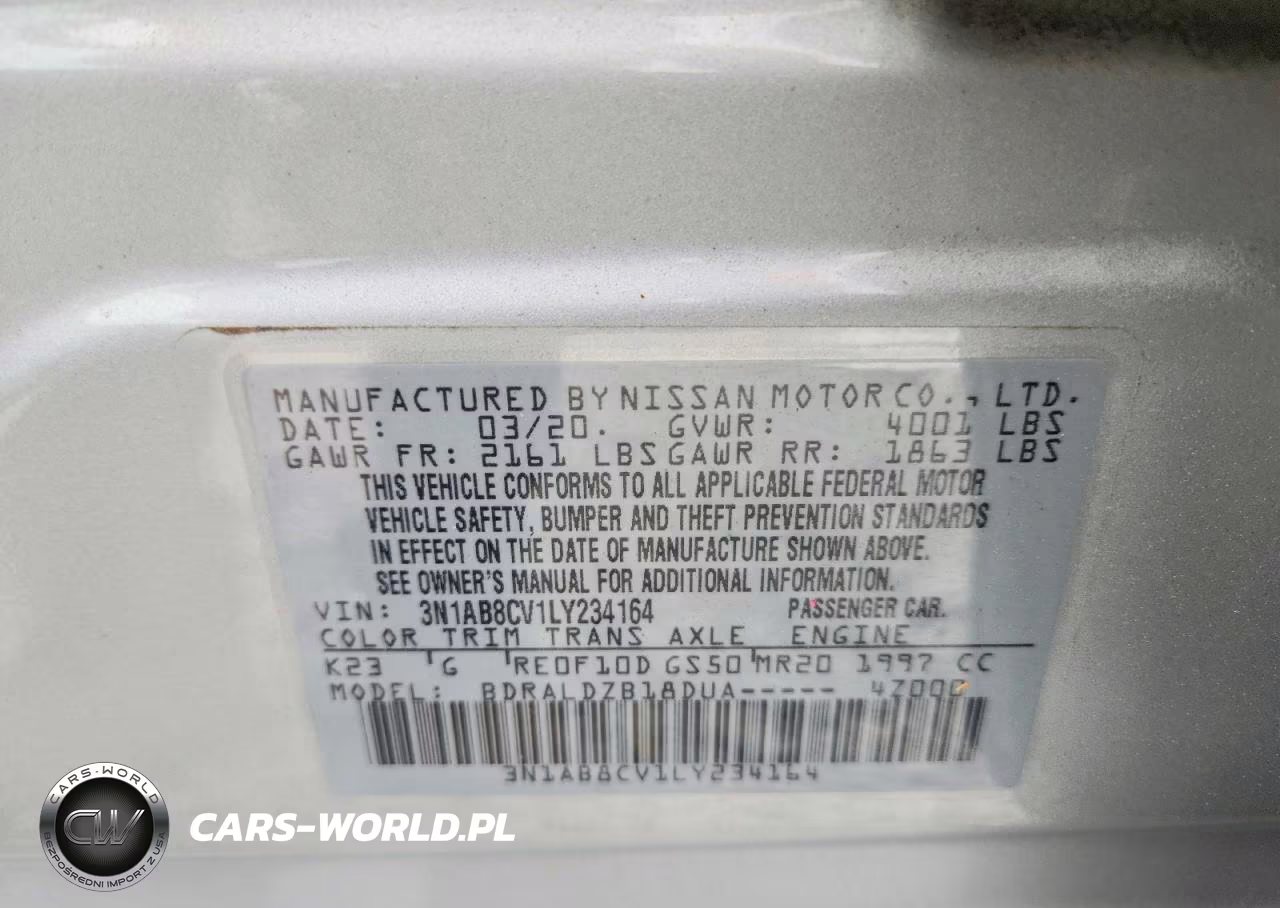 2020 Nissan Sentra Sv VIN:3N1AB8CV1LY234164 - 13