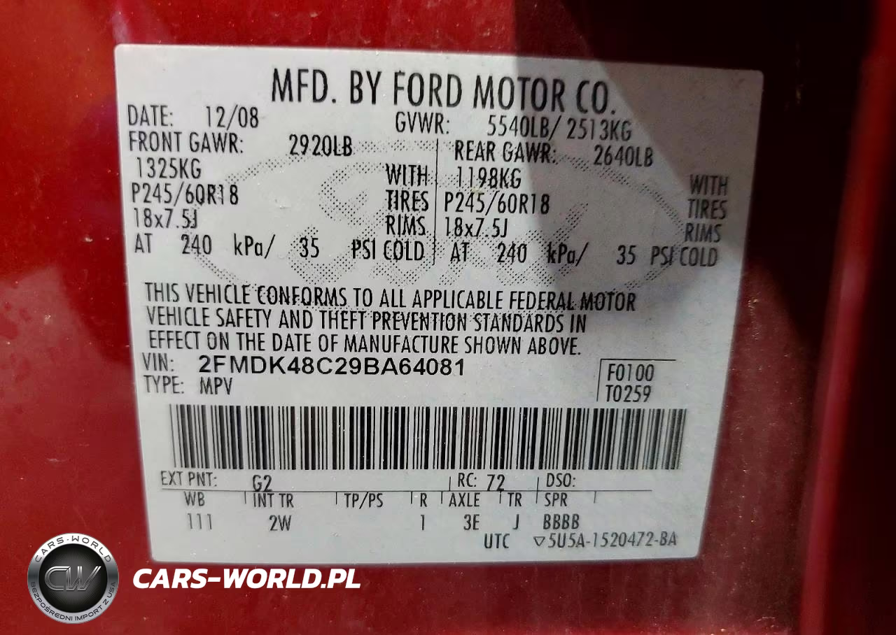 2009 Ford Edge Sel VIN:2FMDK48C29BA64081 - 13