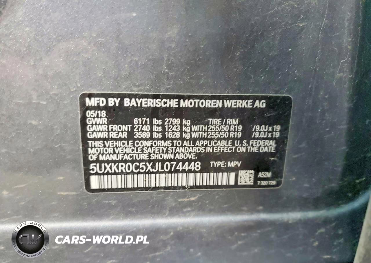 2018 BMW X5 xDrive35I VIN:5UXKR0C5XJL074448 - 13