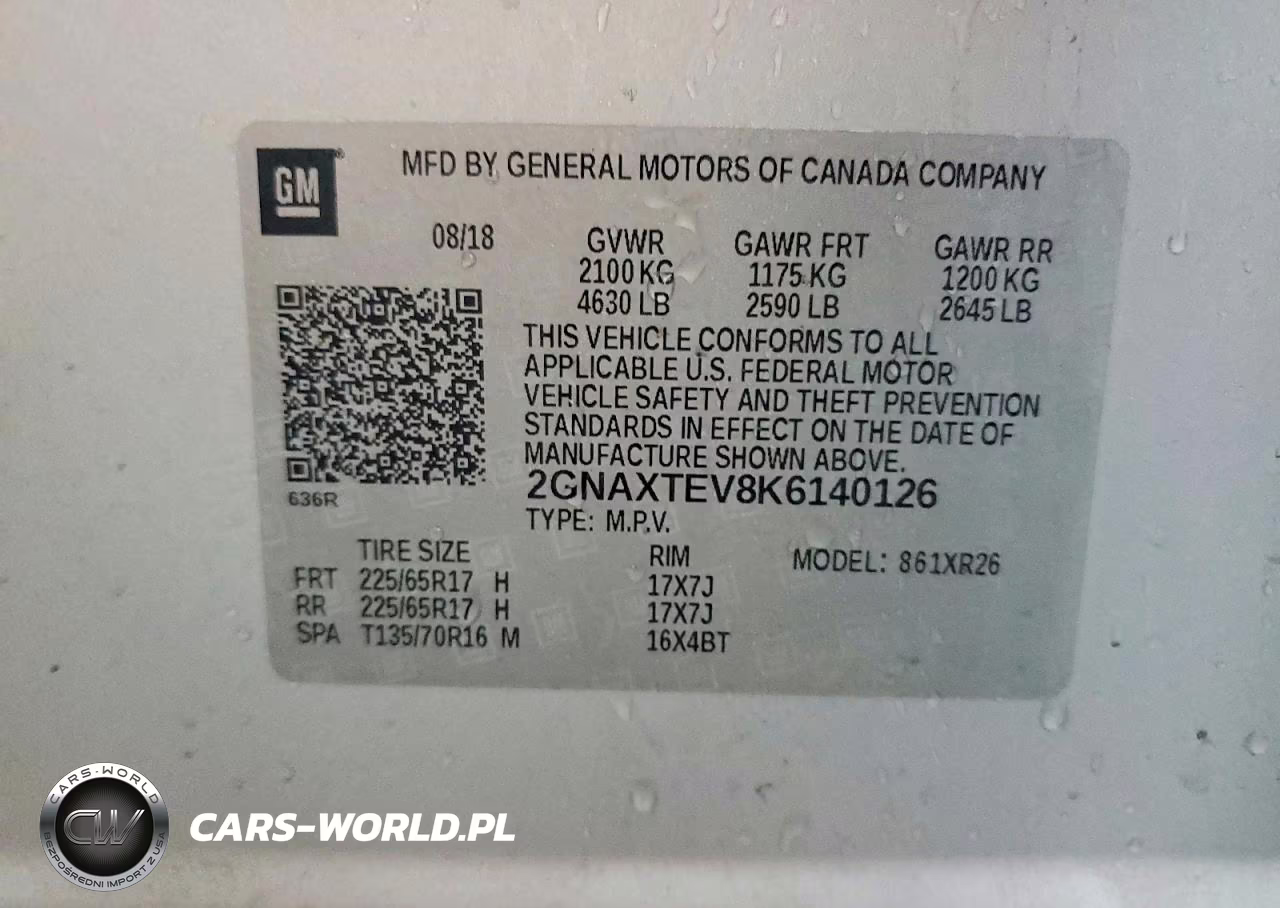 2019 Chevrolet Equinox Lt VIN:2GNAXTEV8K6140126 - 13