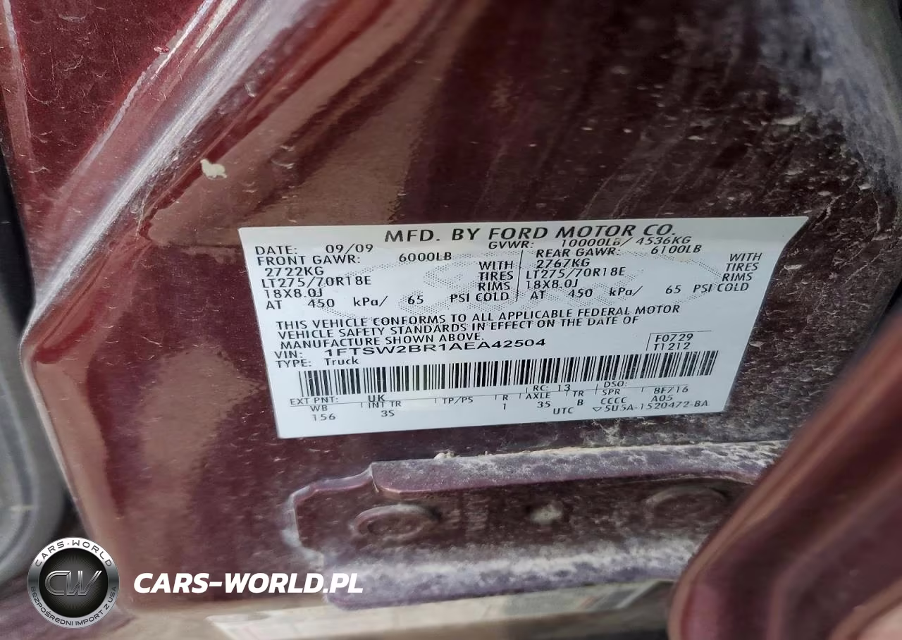 2010 Ford F250 Super Duty VIN:1FTSW2BR1AEA42504 - 12
