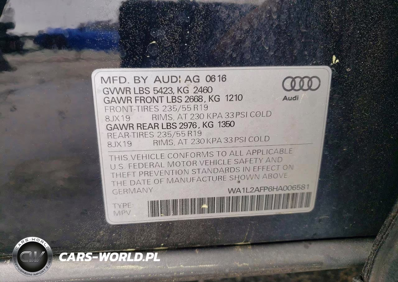2017 Audi Q5 Premium Plus VIN:WA1L2AFP6HA006581 - 13