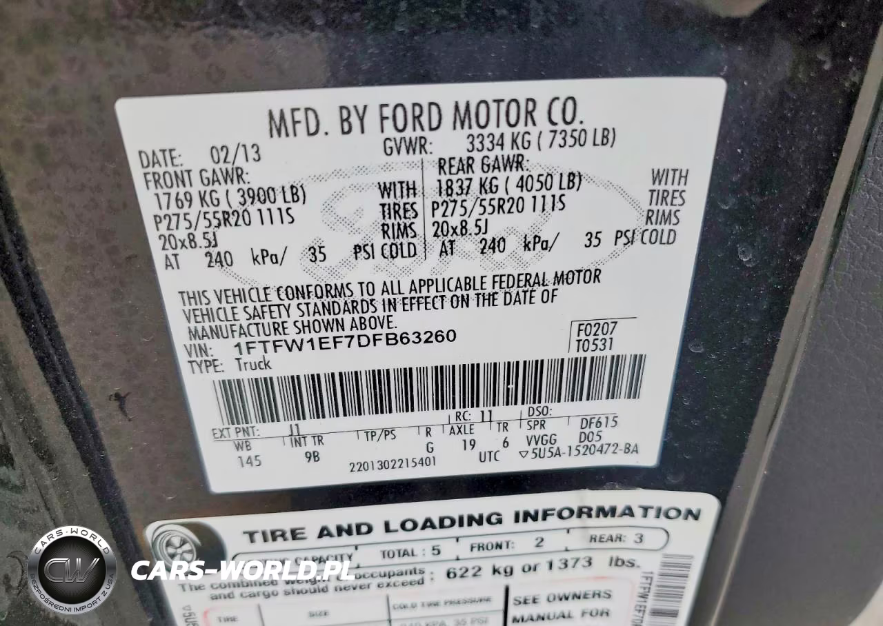 2013 Ford F150 Supercrew VIN:1FTFW1EF7DFB63260 - 12