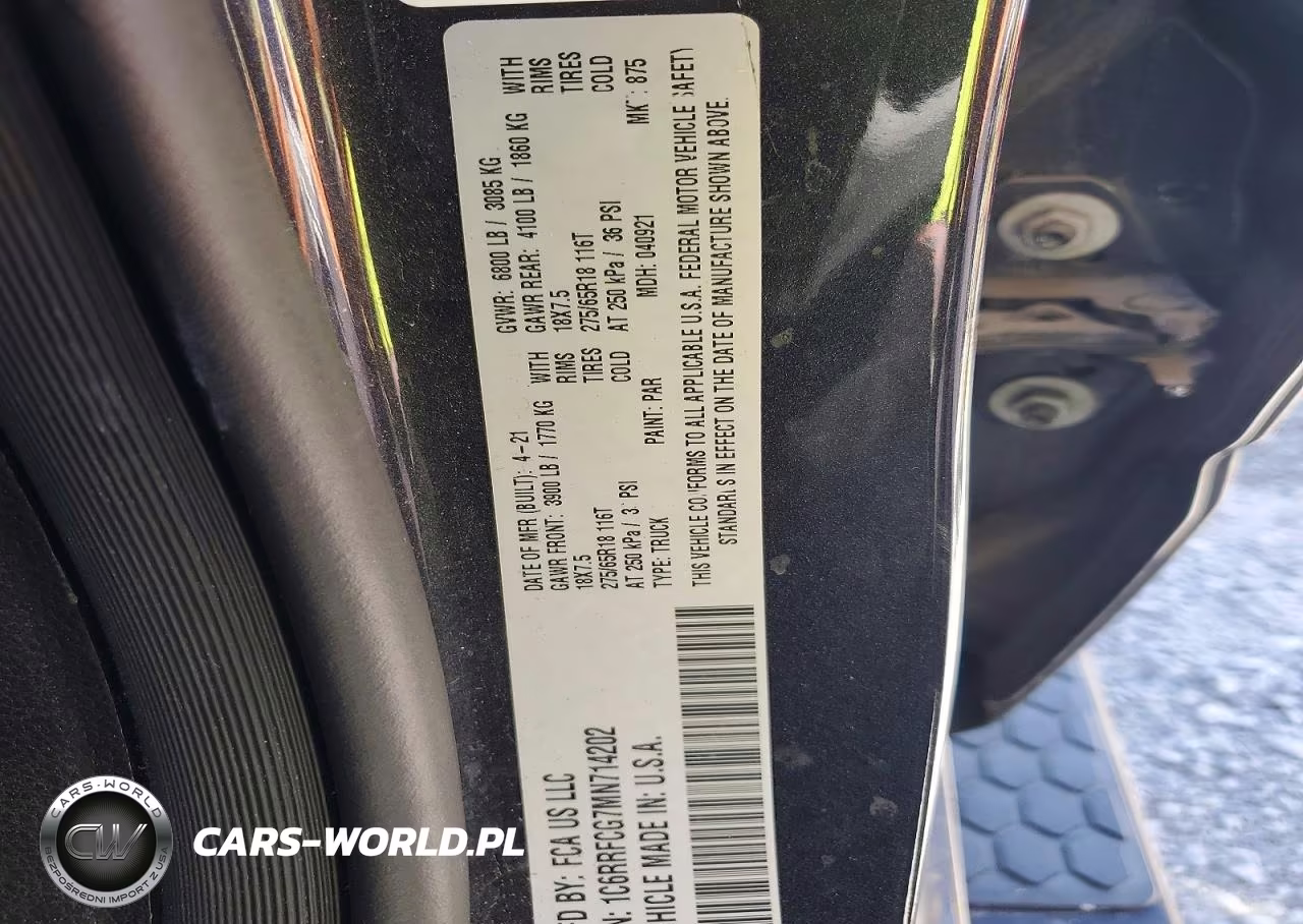 2021 Ram 1500 Tradesman VIN:1C6RRFCG7MN714202 - 12