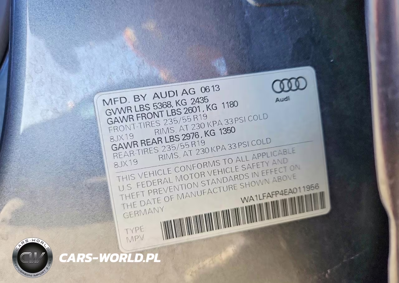 2014 Audi Q5 Premium Plus VIN:WA1LFAFP4EA011956 - 13