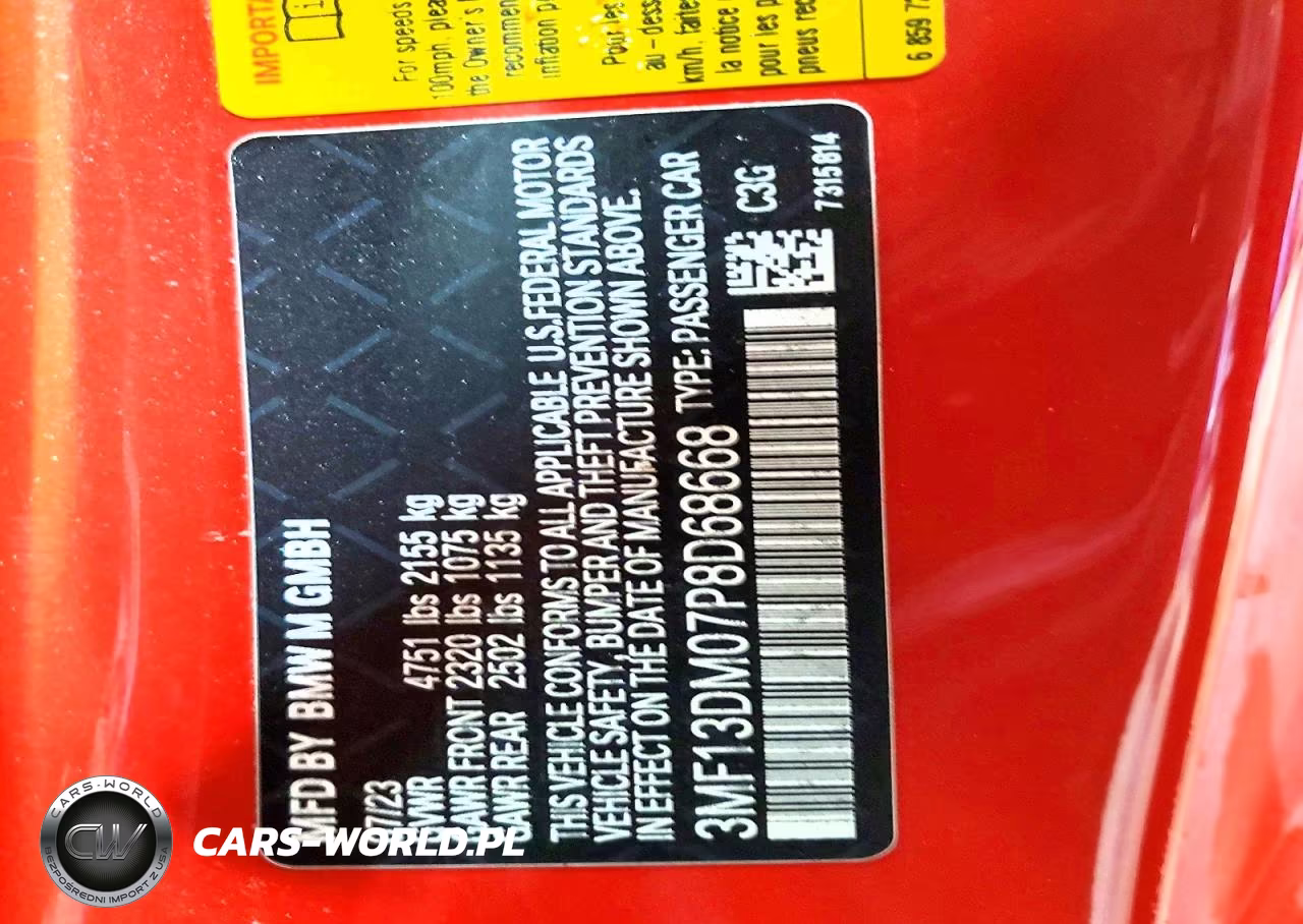 2023 BMW M2 VIN:3MF13DM07P8D68668 - 13