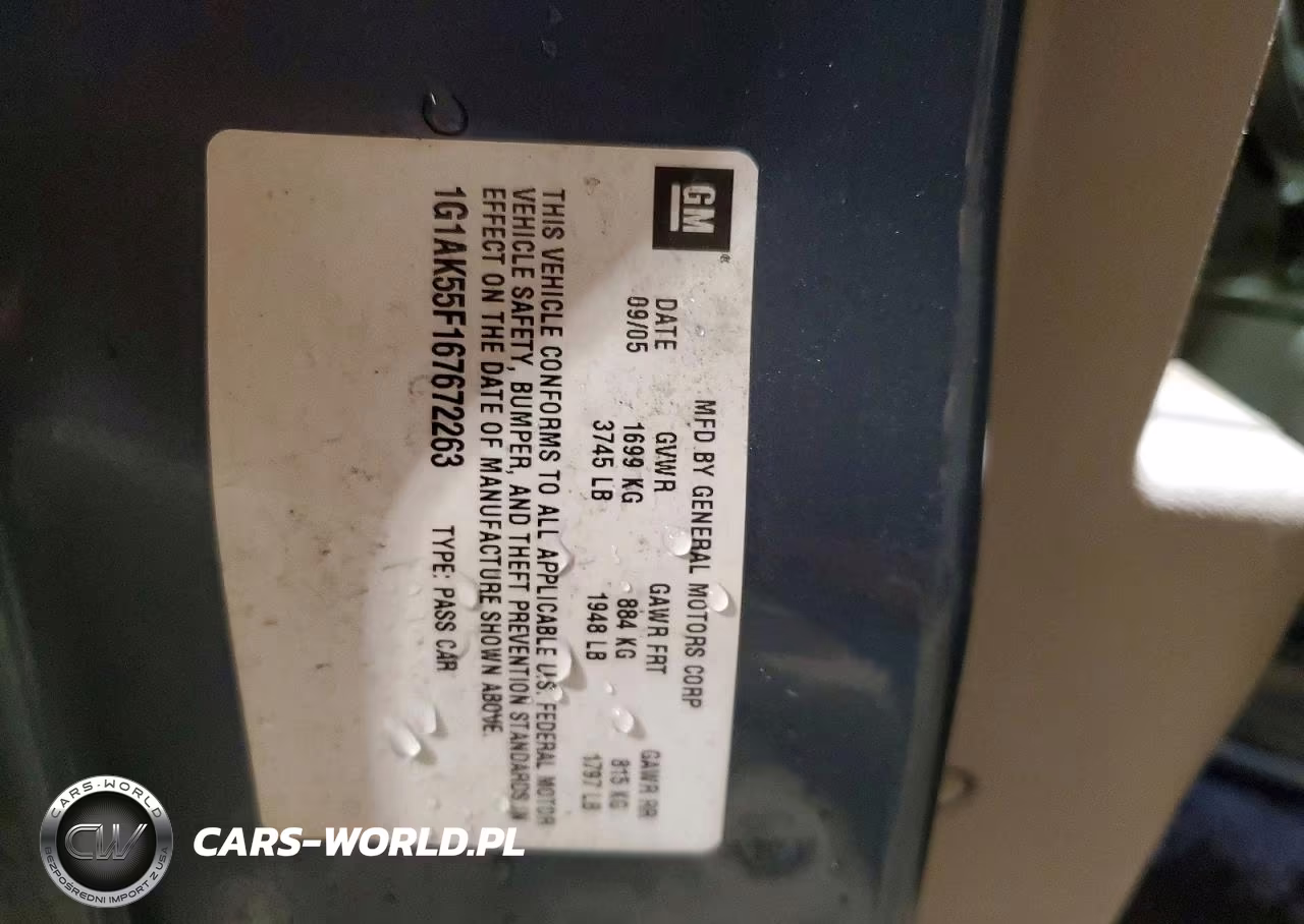 2006 Chevrolet Cobalt Ls VIN:1G1AK55F167672263 - 12