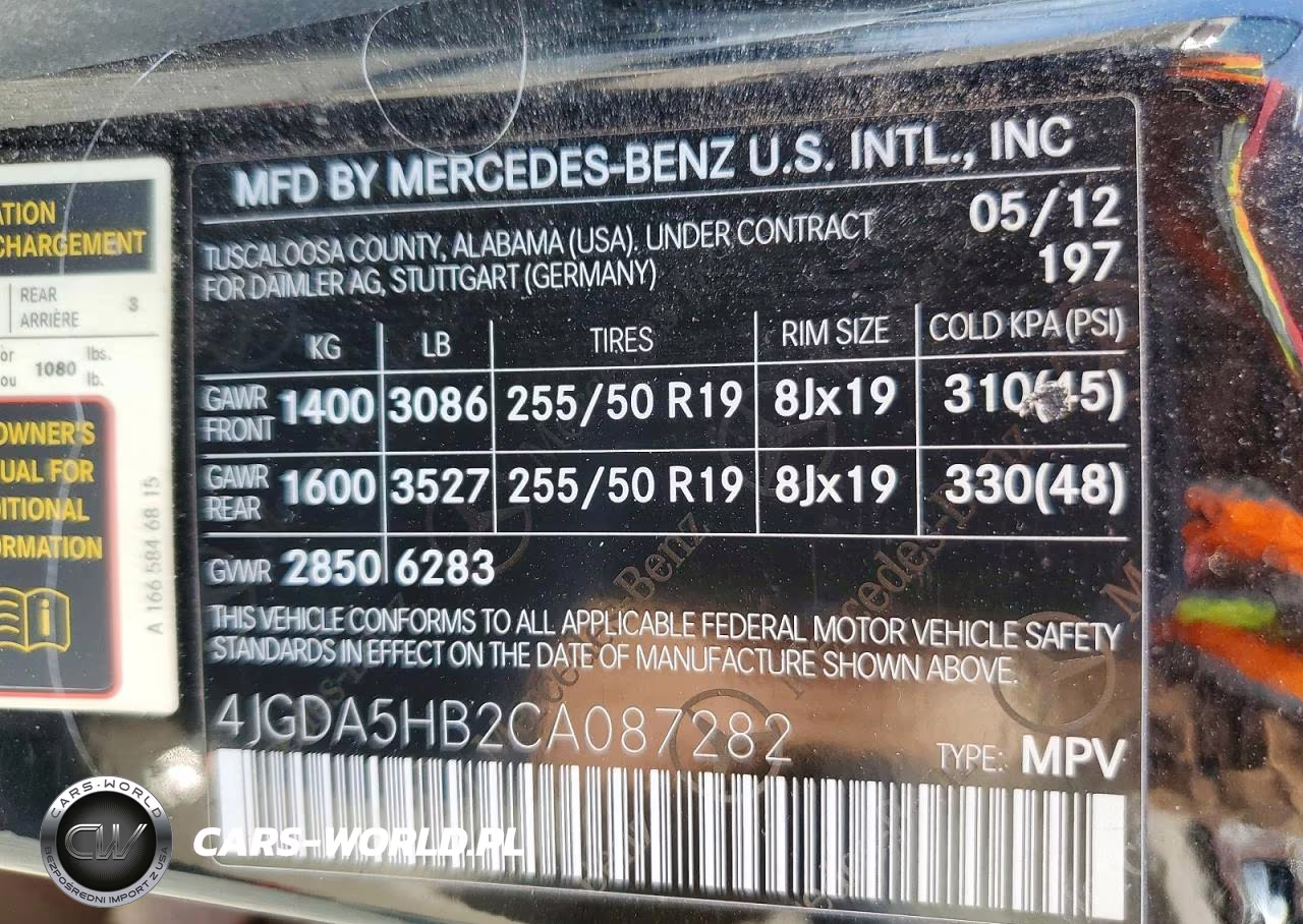 2012 Mercedes-Benz Ml 350 4Matic VIN:4JGDA5HB2CA087282 - 13