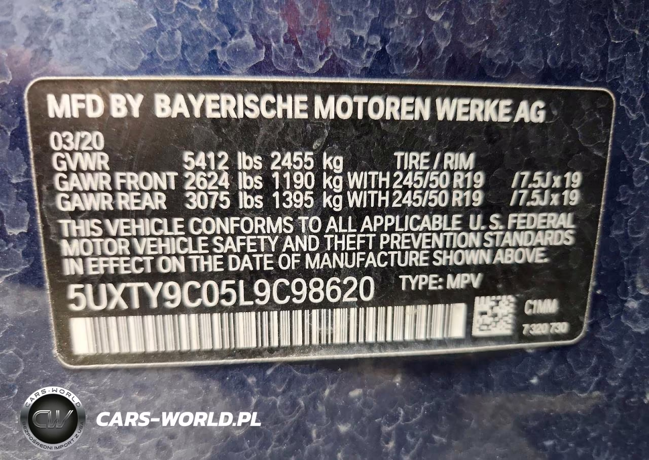 2020 BMW X3 xDrivem40I VIN:5UXTY9C05L9C98620 - 14
