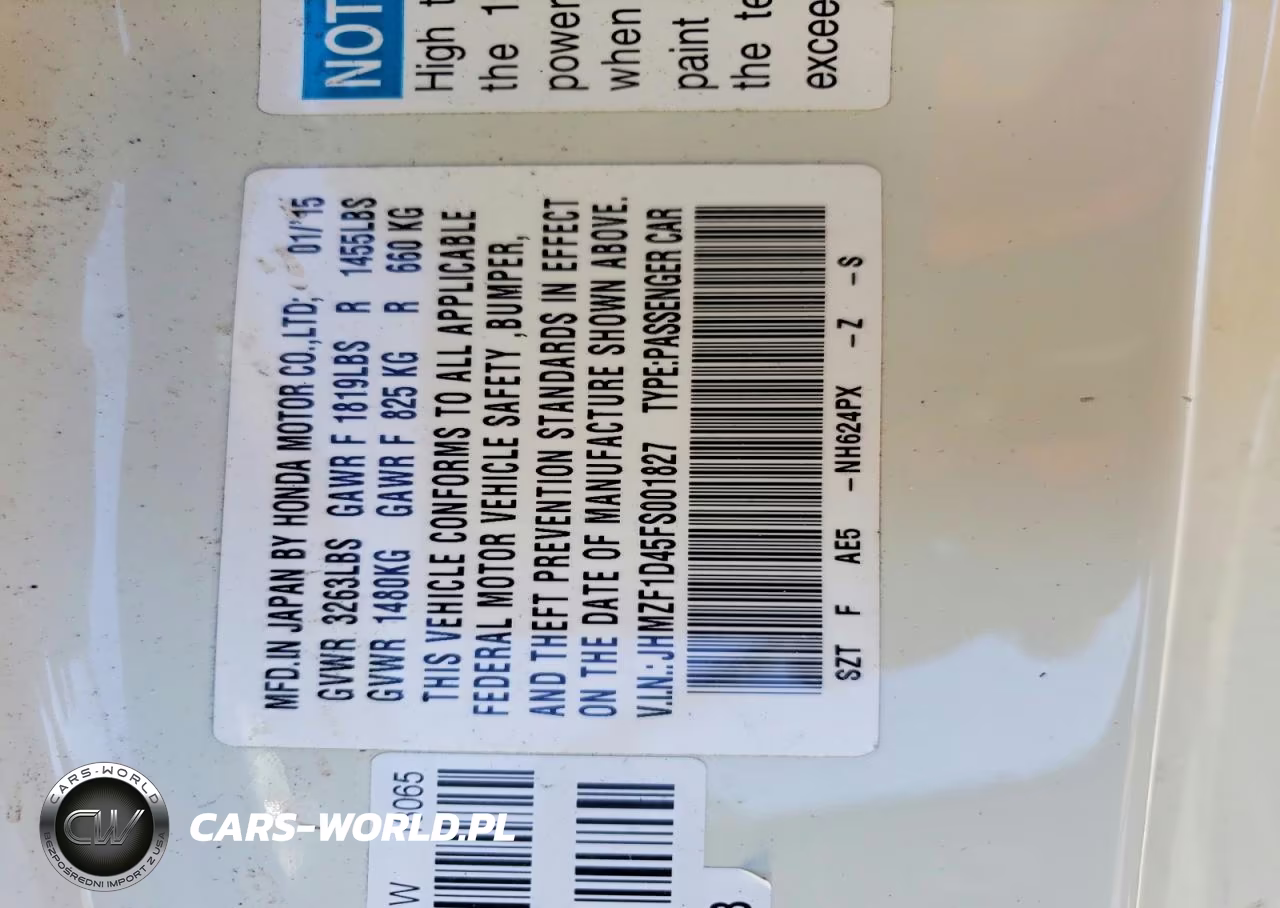 2015 Honda Cr-Z VIN:JHMZF1D45FS001827 - 12