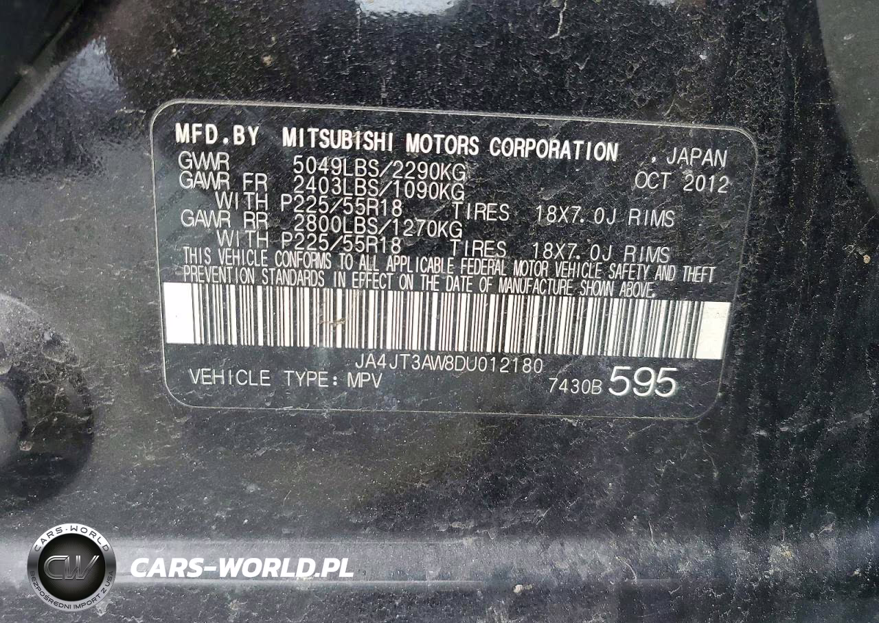 2013 Mitsubishi Outlander Se VIN:JA4JT3AW8DU012180 - 13