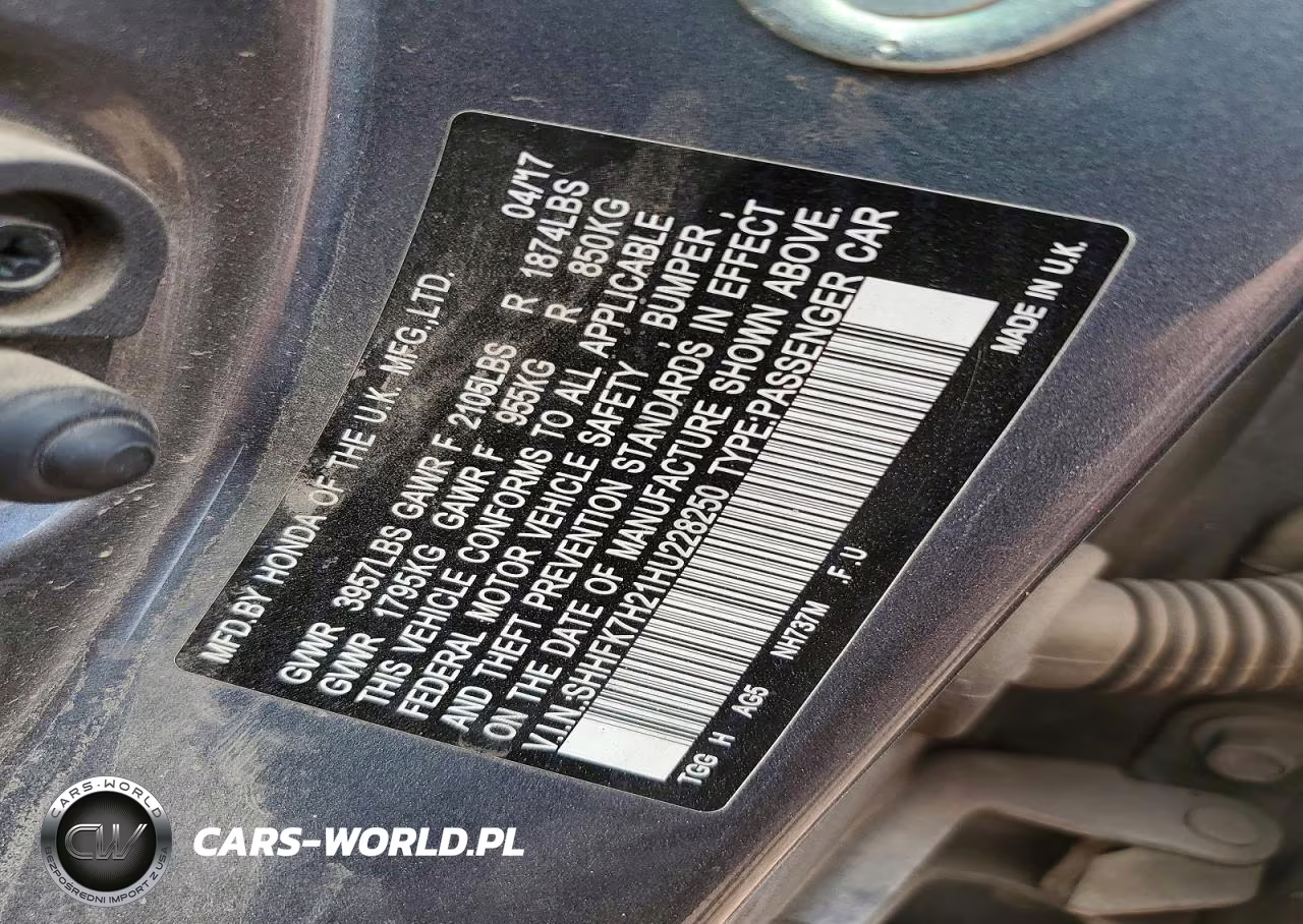 2017 Honda Civic Lx VIN:SHHFK7H21HU228250 - 12